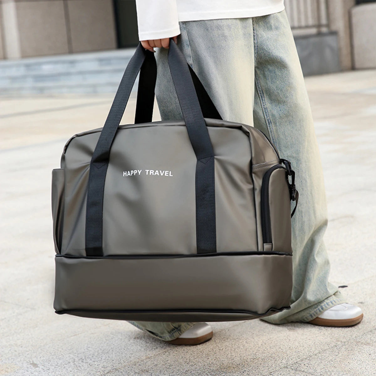 Large Gym Bag for Women Men Duffle Bag With Wet Dry Separation | Shoe Compartment,Large Capacity, Ideal for Yoga Traveling Weekend Dance Fitness Gym Sports Ideal for Travel, Gym, Sports, Duffel, Weekender
