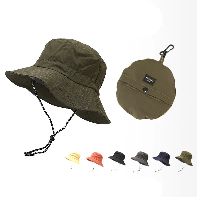 Quick Drying Fisherman Caps Women Men Outdoor Sun Anti-UV Protection Panama Hats Waterproof Camping Foldable Bob Bucket Sunhats