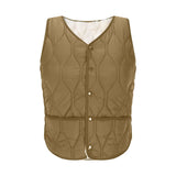 Women's Warm Vest Lightweight Slim Short Single-Breasted Cold-Proof Vests Winter Outdoor Sports Hiking Vests with Pockets