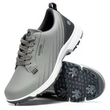 FitVille Men's Wide Toe Box Spiked Golf Shoes, Water‑Resistant Stable Anti‑Slip Outsole, Built‑In Arch Support Lightweight Comfort Golfing Sneakers