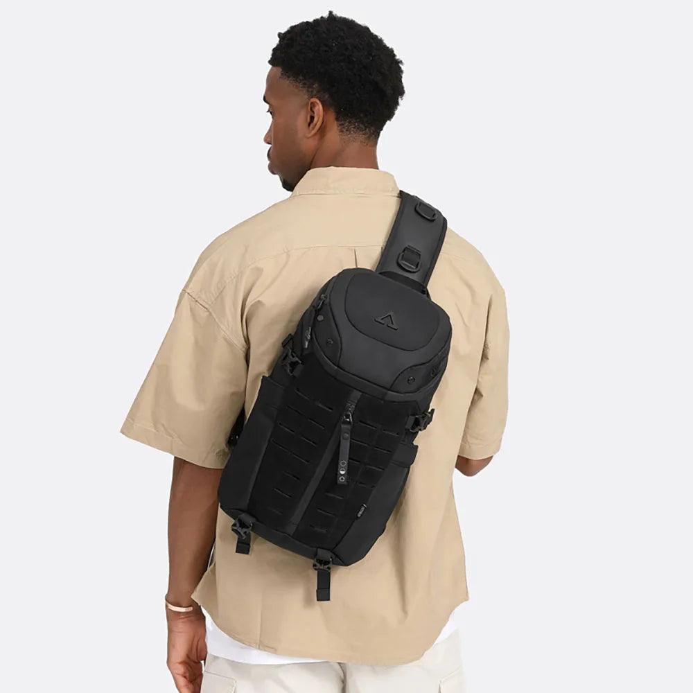 Ozuko Chest Bag Cross Bag Men Waterproof USB Man Crossbody Bag Anti-Theft Short Travel Messenger Sling Fashion Designer