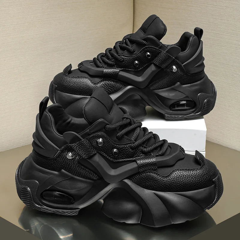 Men's Shoes Luxury Casual Breathable Sneakers for Men Comfortable Low Top Platform Boots for Men Height Increasing Sneakers
