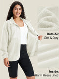 TACVASEN Fuzzy Button Down Sherpa Fleece Jacket Women's Winter Warm Coat Casual Outwear Jacket with Pockets Streetwear Outwear