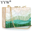 Acrylic Chain Handbag Box Clutch Evening Bags Luxury Wedding Women Dinner Dress Purses Ladies Chic Party Shoulder Crossbody Bags