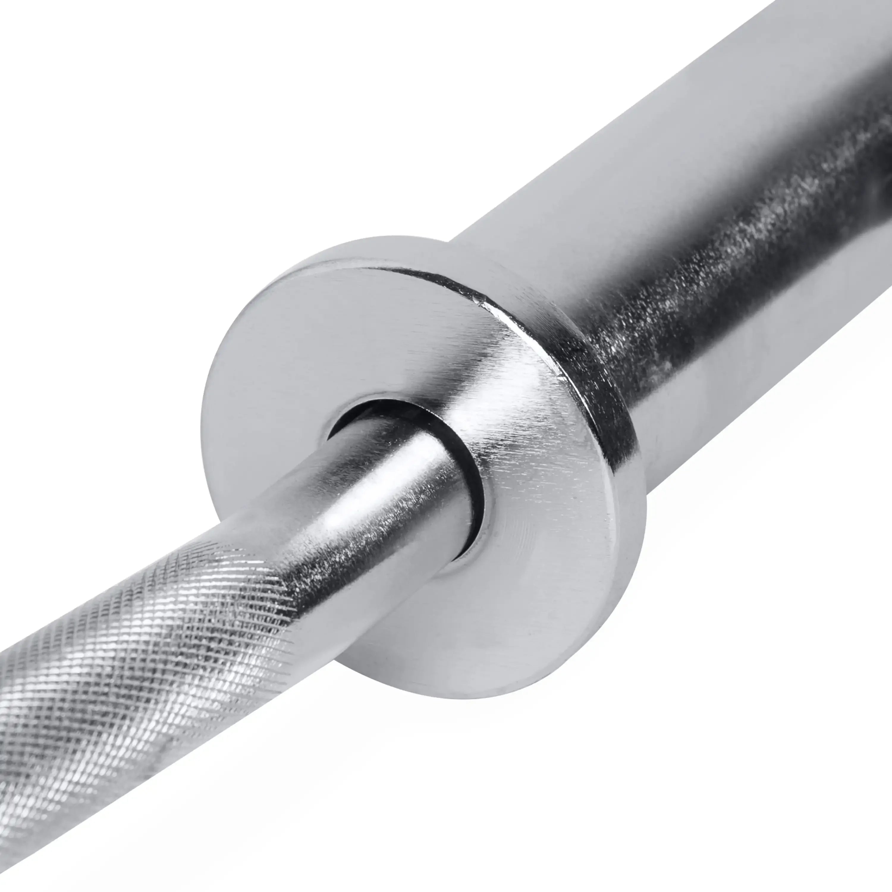 Curl Bar with Collars, 200Lb Capacity, Chrome,Solid Steel,Durability