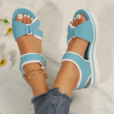 Women's Platform Wedge Sandals with Open Toe and Ankle Strap, Casual Summer Footwear
