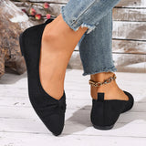 New Style Pointed Toe Shallow Mouth Breathable Bow Decoration Fashionable and Elegant Casual Flat Shoes for Women Zapatos Mujer
