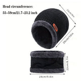 Winter Hat for Men Women Beanie Hats Scarf Glove Earmuff Set Thick Warm Slouchy Beanies Hat for Boy Girl Cap