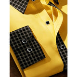 FGKKS Men Shirt Arrival Fashion Patchwork Tuxedo High Street Long Sleeve Smart Casual Elastic Man Business Dress Shirts