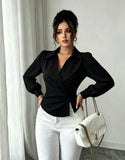 Fashion women Blouses and Shirts White Long Sleeve Blouse 2026 New Spring Autumn Basic Tops Chic Women's Shirt for Women office