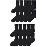 10-40Pairs Woman Men'S Classic Formal Mid-Calf Socks 100% Breathable Cotton Solid Black White Perfect For Business Casual Wear