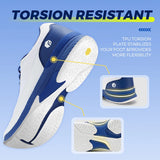 FitVille Men's Wide Width 2E Professional Tennis Training Shoes, Breathable Lightweight Non-Slip Sports Sneakers Equipped with Arch Support for All Day Wear