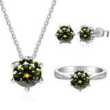 JoyceJelly Moissanite Jewelry Set With 1CT D Color VVS 3EX moissanite stone pass diamond test Wedding Luxury Fine Jewelry gift