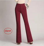Ladies' business casual pants, comfortable office wear with pockets, elegant regular fit work pants