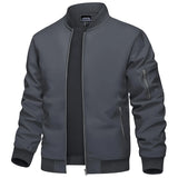 TACVASEN Men's Flight Jacket Summer Autumn Thin Lightweight Casual Windbreaker Multi-pockets Full Zip Up Varsity Baseball Jacket