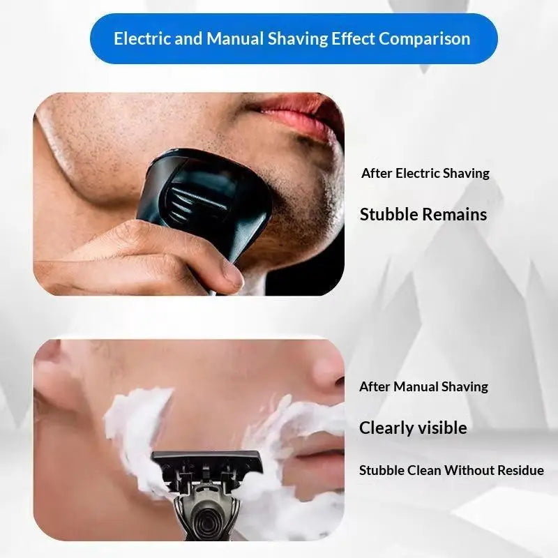 Safety Razor With 3/6/12/18/24/36Pcs 6 Layer Stainless Steel Shaving Cartridges For Men Women Hair Removal Shaving▪