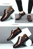 Men Genuine Leather Sandals Summer Breathable Casual Shoes for Man Slip on Clogs Outdoor Non Slip Hand Made Sandalias