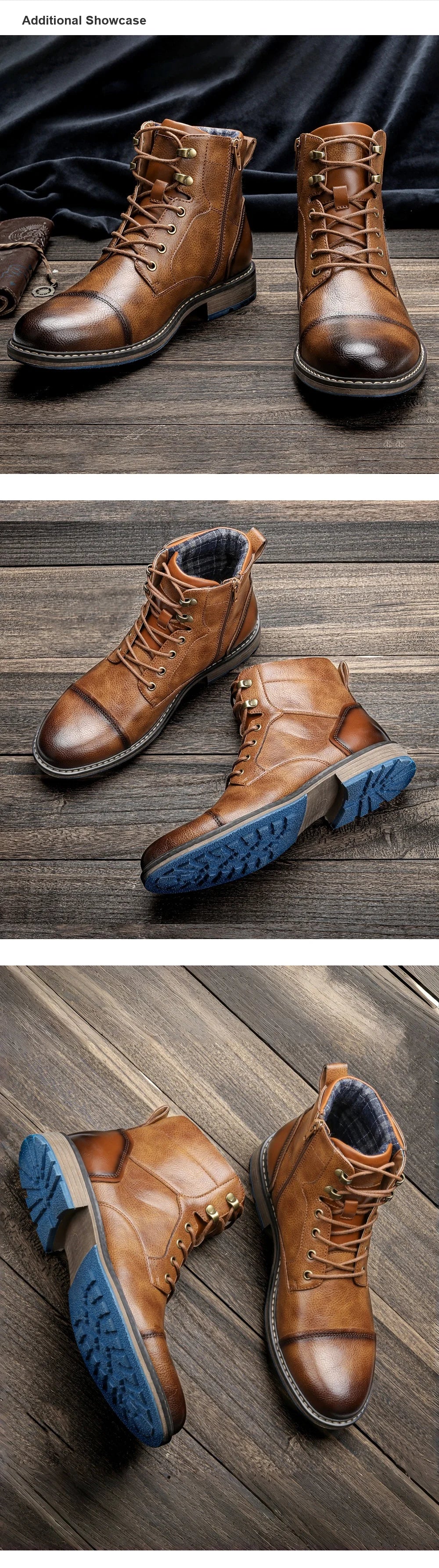 Spring Leather Boots with Zipper Classical Men Boots 2026 Fashion Comfortable Ankle Boots