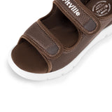 FitVille Men'S Sandals Summer Flat Shoes Widened Elderly Casual Shoe Breathable Lightweight For Plantar Fasciitis Pain Relief