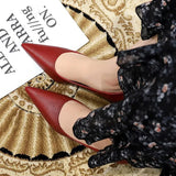 2024 Spring Women 4cm High Heels Concise Office Pumps Lady Soft Leather Thin High Heels Female Fashion Pointed Toe Wedding Shoes