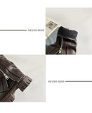 2025 Winter Women Biker Boots Fashion Belt Buckle Ladies Elegant Platform Long Pipe Booties Casual Women's Knee High Booties
