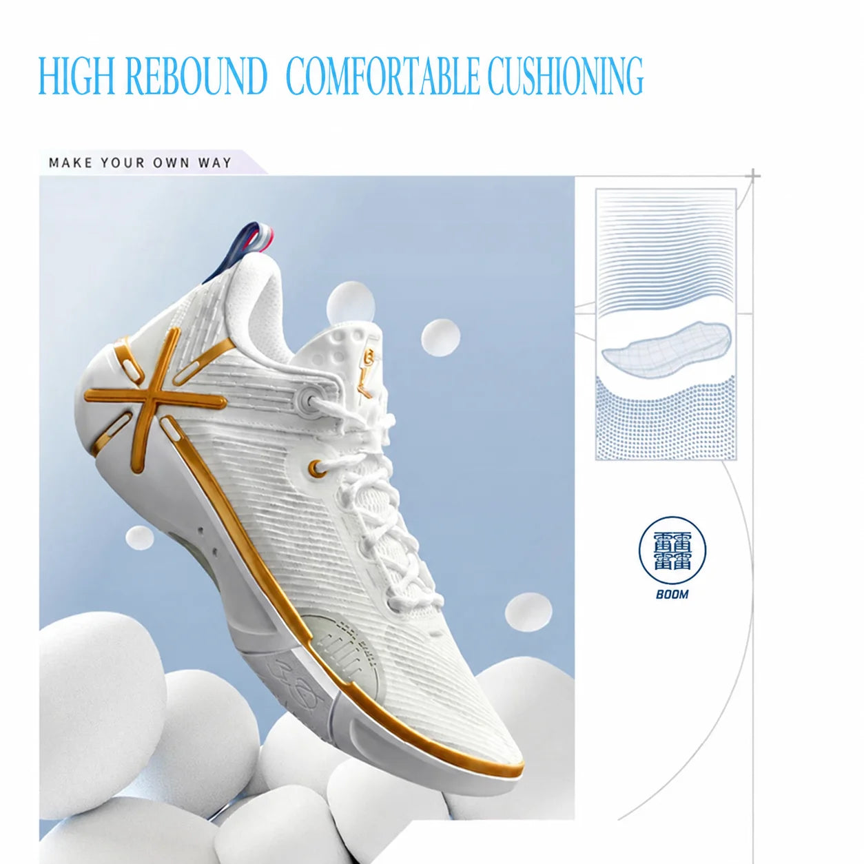 Li-Ning Men's WADE SHADOW 6V2 On Court Basketball Shoes BOOM Cushion Wearable Sport Shoes LiNing Stable Support Sneakers ABPV021