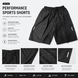 One Size Men Polyester Quick Dry Athletic Shorts Elastic Drawstring Zipper Pockets Jogging Workout Running Sport Shorts