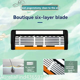6-Layers Safety Razor Set High Quality Men Shaving Razor Sharp Stainless Steel Changeable Shaver Head Blades