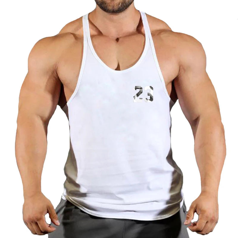 Sleeveless Sweatshirt Muscular Man Gym Shirt Man Men's Clothes Top for Fitness Vests Stringer Clothing Bodybuilding Vest Singlet