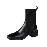 2026 Autumn Winter New Ankle Socks Shoes Women Fashion Large Size 43 Knitted Short Boots Women Slip on High Heels Botas De Mujer