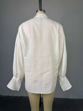 Fashion White Shirts Women Long Sleeve Oversize Blouse 2025 New Spring Summer Basic Tops Cotton Chic Shirt for Women