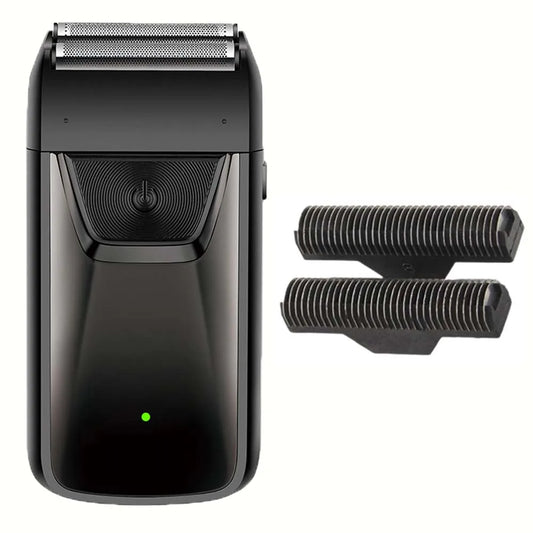 Professional Reciprocating Electric Shaver for Men, USB Rechargeable Foil Razor for Bald Head & Beard Trimming, Waterproof Grooming Tool with Dual Blades Father's Day Gift