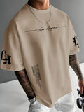 The 2025 summer new men's T-shirt is a casual and fashionable outdoor simple men's top with letter prints