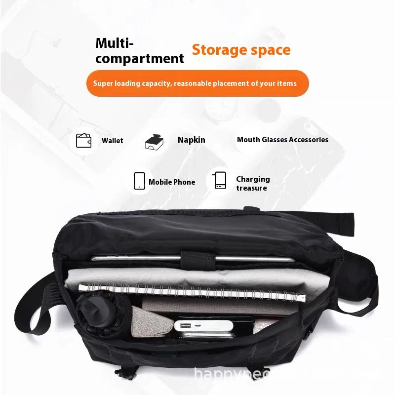 Causal Nylon Shoulder Man Bag Japanese Teenager School Laptop Sling Men's Bag Streetwear Travel Cross Bag Messenger Bags for Men