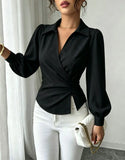 Fashion women Blouses and Shirts White Long Sleeve Blouse 2026 New Spring Autumn Basic Tops Chic Women's Shirt for Women office