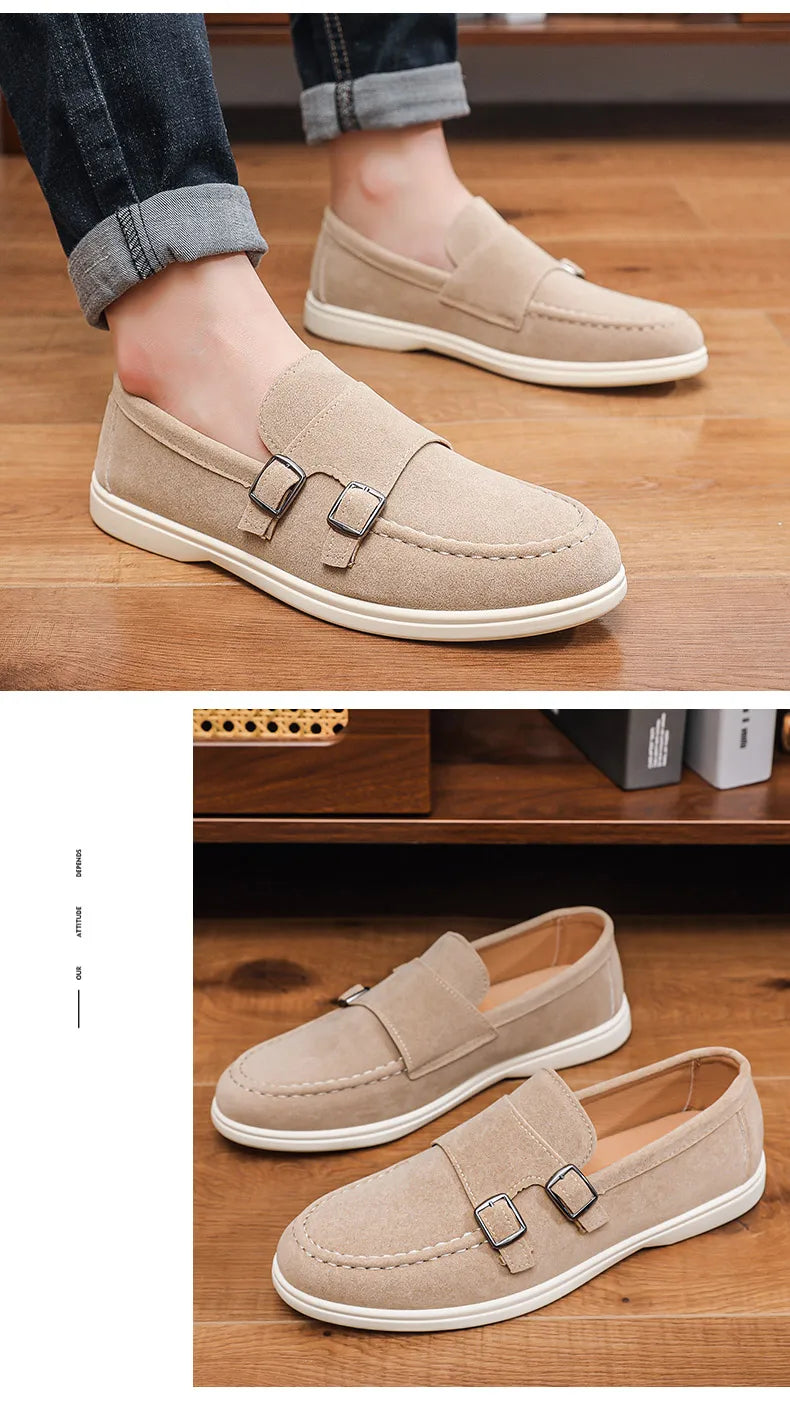 Fashion Men's Casual Shoes Suede Leather Men Classic British Style Tassels Loafers Moccasins Mens Outdoor Driving Flats