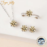 JoyceJelly Moissanite Jewelry Set With 1CT D Color VVS 3EX moissanite stone pass diamond test Wedding Luxury Fine Jewelry gift