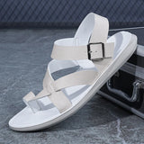 Summer Men Rome Genuine Leather Roman Sandals Gladiator 2024 Sandalias Romanas Hombre Flat Sandles Dropshipping