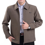 Solid Color Turn-down Collar Men's Jacket Loose Cardigan Spring Jacket for Men Business Work Male Clothing Casual Coats Male 3XL