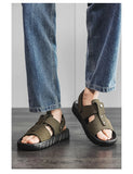 Brand Classic Mens Sandals Summer Genuine Leather Sandals Men Outdoor Casual Lightweight Sandal Fashion Men Sneakers