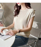 Blusas Mujer De Moda 2025Verano Short Sleeve Knitted Tops Sweater Women Pullovers Sweaters For Women Woman Sweaters Blusa