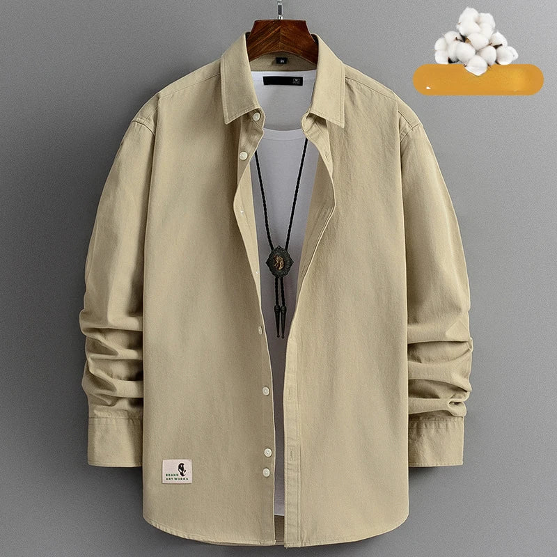 2022 Mens Harajuku Colors Oversized Shirt  100% Pure Cotton Men Korean Fashion  Long Sleeve Shirts Male Button Up Shirts Blouses