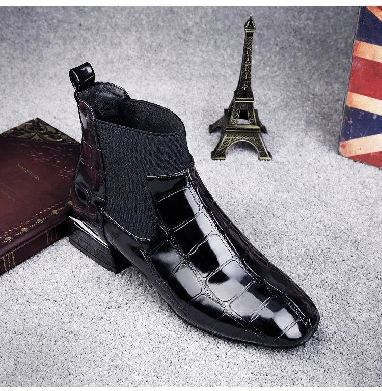 Lacquer Leather Short Boots Women 2024 New Four Seasons British Fashion Plush Comfort Boots Outdoor Walking Casual Shoes