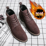 Pointed Toe Chelsea Boots Leather Men Winter Boots Winter Shoes for Men 2025 Male Boots Mens Ankle Shoes Zapatillas Male Hombre