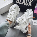 Men's Shoes Luxury Casual Breathable Sneakers for Men Comfortable Low Top Platform Boots for Men Height Increasing Sneakers