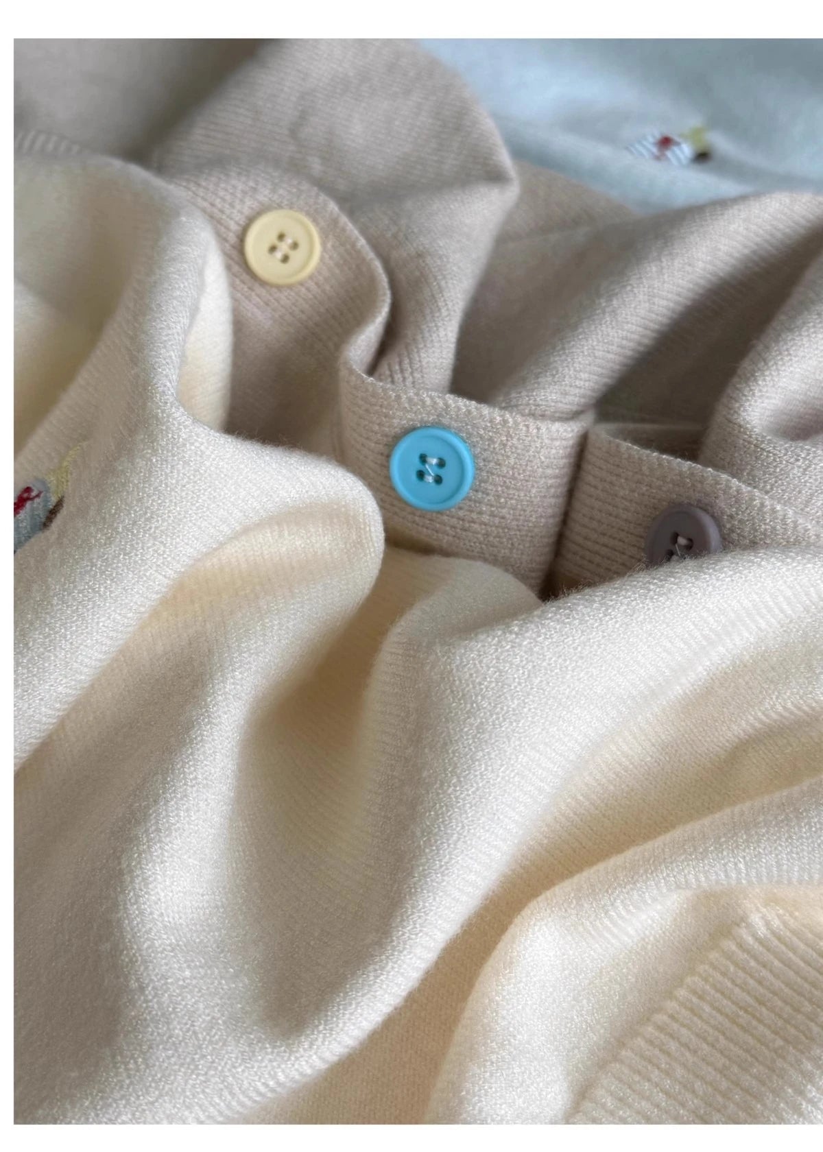 Autumn Winter 2026 Soft Elegant O-neck Loose Casual Sweaters Women Knitted Chic Embroidery Cardigan Basic Colorful Buttons Tops