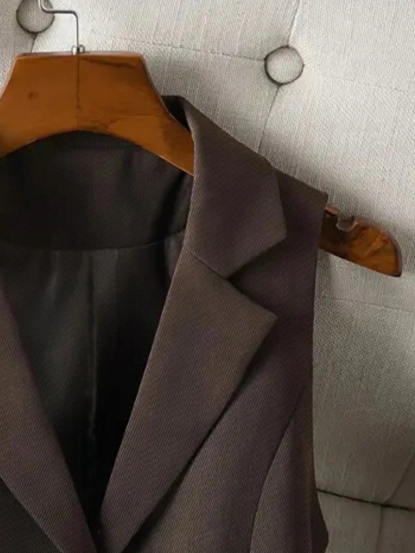 Vintage Women's Brown Custom Waistcoat Sleeveless Lapel Suit Vest Daily Commute Button Slim Design, Casual All Fold Wear