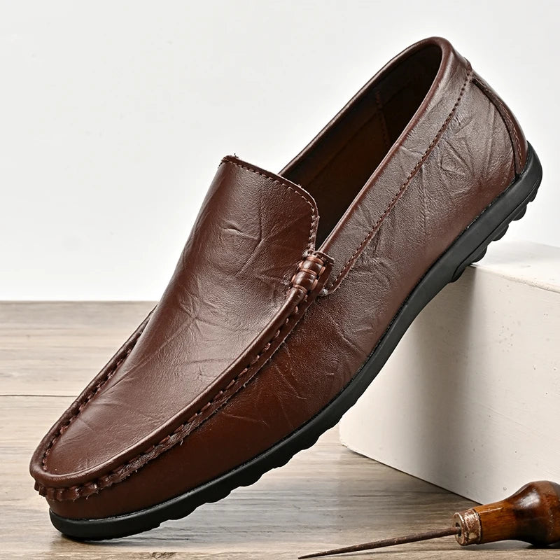 Hot-selling Men's Casual Shoes PU Leather Male Loafers New Arrival Moccasins Light Comfortable Man Driving Wedding Flats Slip-On