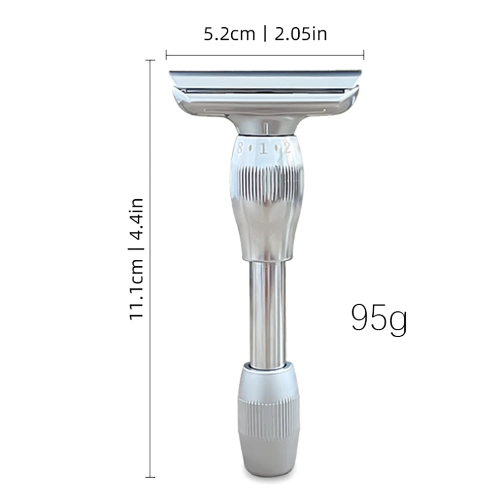 Whityle 19T High-Quality Unique Design Safety Shaver 1-8 Adjustable Sharpness Double-Edged Blade Shaving Razor for Male & Female