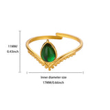 Luxury Jewelry Set Opal Stone Rings for Women Gold Color Stainless Steel Ring Minimalist Aesthetic Jewelry 2026 Freeshipping